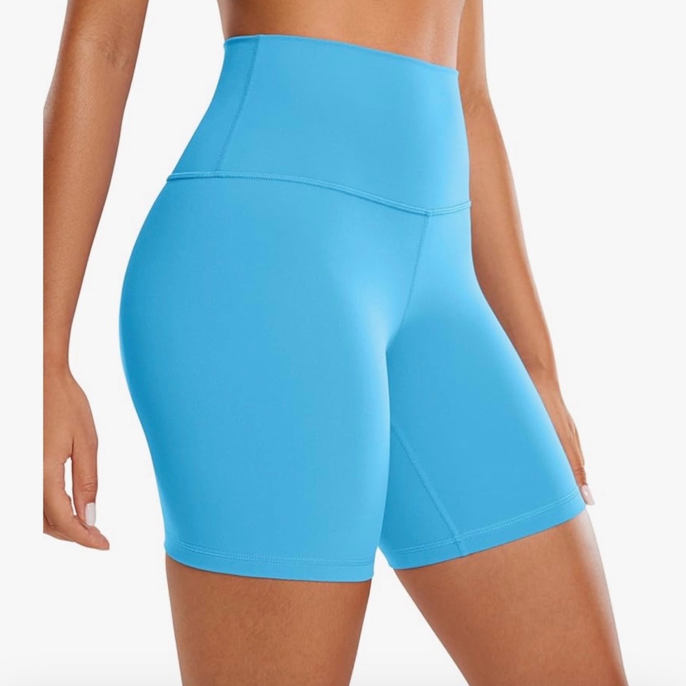 NEW-CRZ YOGA SHORTS -SIZE XL 14-SPECTRAL BLUE NEON•running/bike/pilates/gym